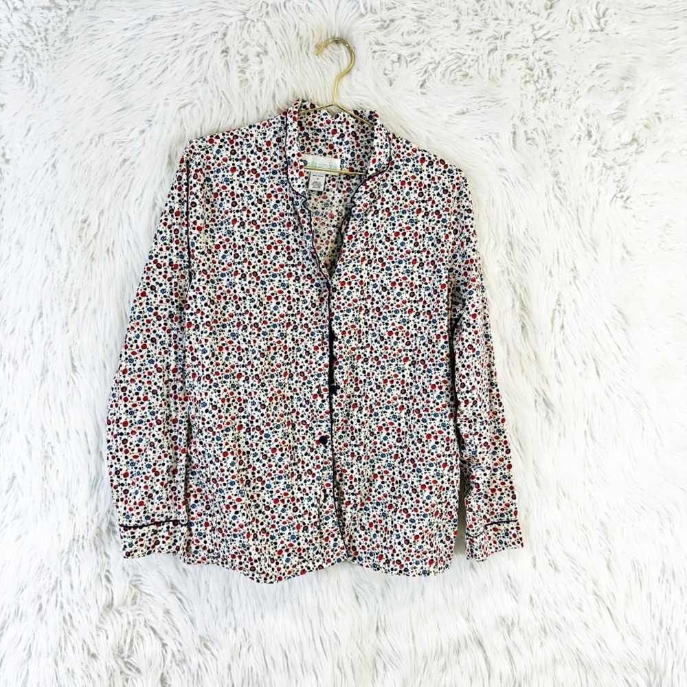 Ella Simone floral and strawberry print pajama top